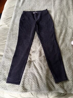 Nanette Lepore Black Houndstooth Slim Pants